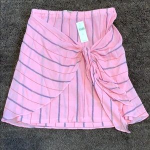 Anthropologie Skirt with tie. Pink size XS